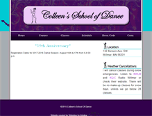 Tablet Screenshot of colleensschoolofdance.com